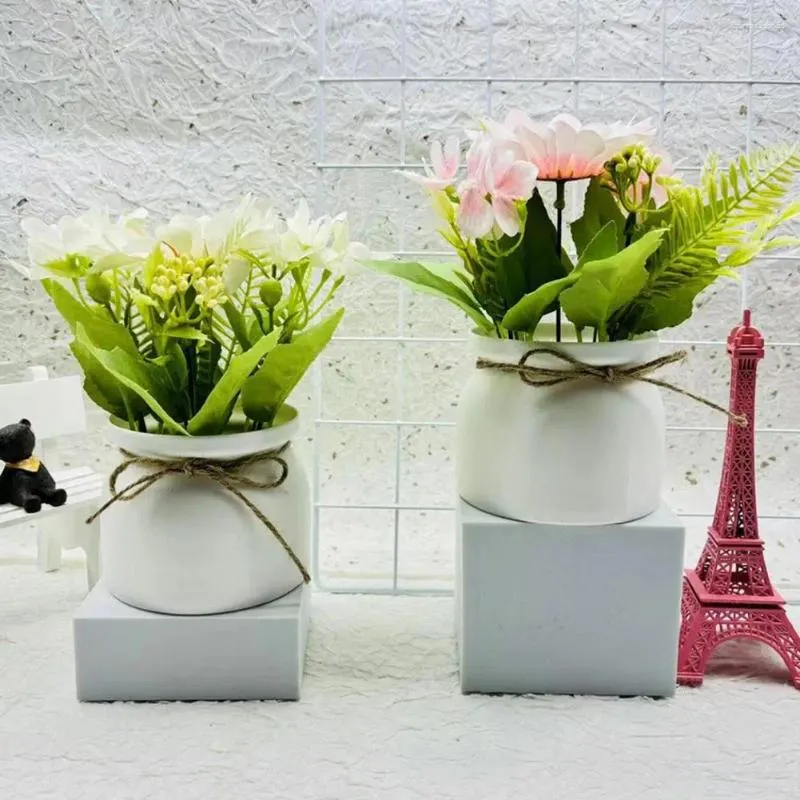 Fleurs décoratives fausses bonsaï décor élégant artificiel en pot pour plantes à domicile plantes florales chambre chambre mariage intérieur