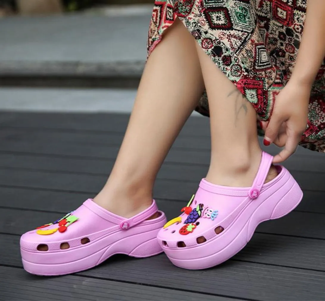 Hot Sale-Dals Mules Eva 2019 Summer Flip Flops Beach Garden Shoes Fashion Slippers Outdoor Platform Chinelo Feminino6399869