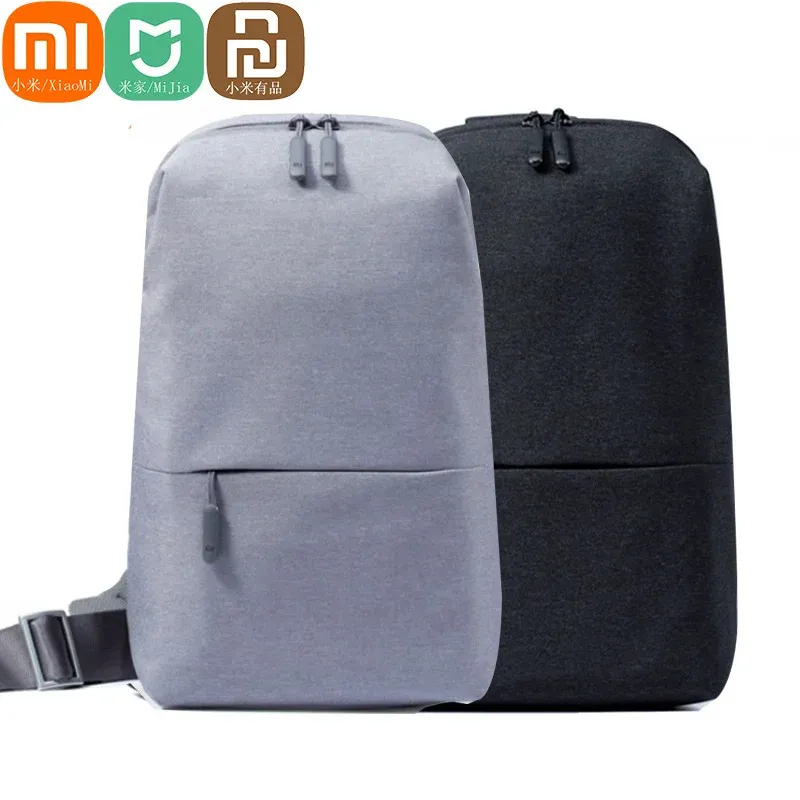 Sacs Original Xiaomi Mijia Sac à dos Sac Sac de loisirs Pack de poitrine petite taille Type d'épaule Unisexe Racksack Crossbody Bag 4L Polyester