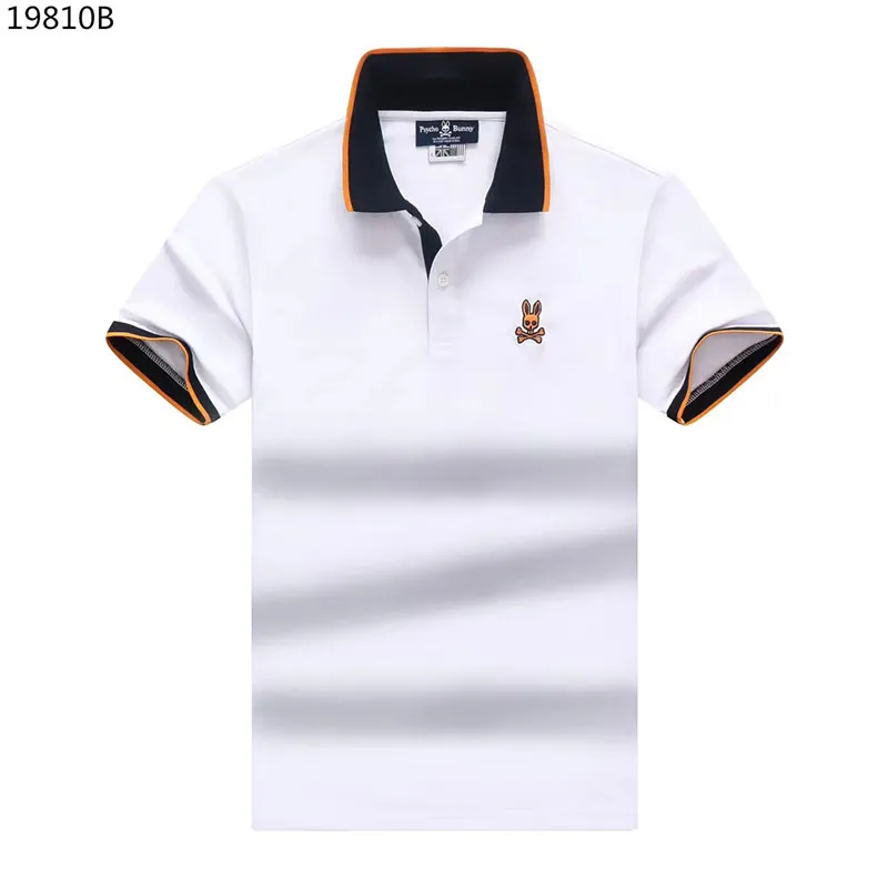 Psychologiczne króliczek męskie polo camisa de alta calidad de conejo guziki kuśra