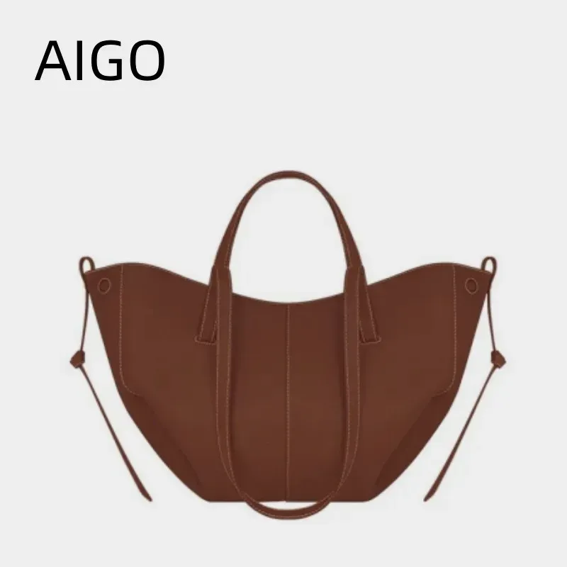 Bags AIGO Large Size French Style New Shoulder Bag For Women Shopping Bags Messenger Women's Handbag Tote Bag Capacity Female Bags