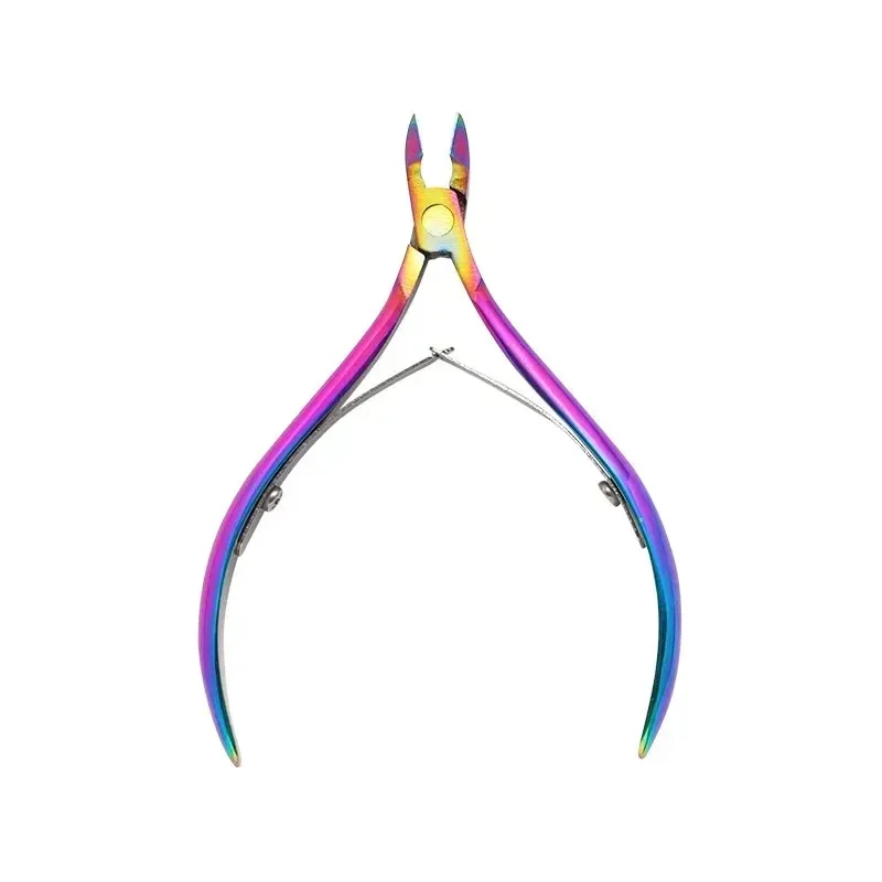 Cuticle Scissors Stainless Steel Manicure Pedicure Tools Silver/Rainbow Dead Skin Scissor Nipper Clipper Tool