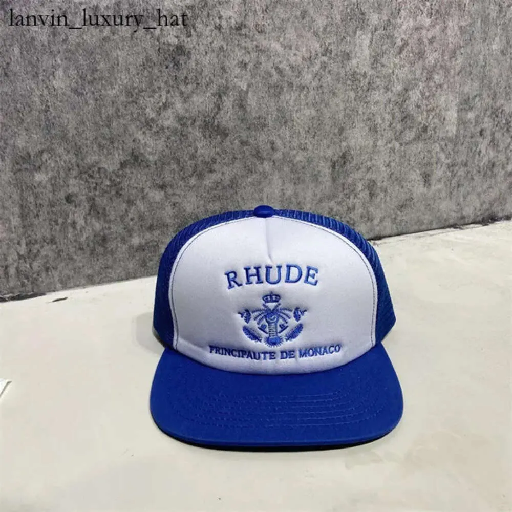 Высококачественный бейсбольный шляп Rhude Baseball Hat Регулируемый Snapback One Size Uniesx Collections Casual Truck Hat 3623