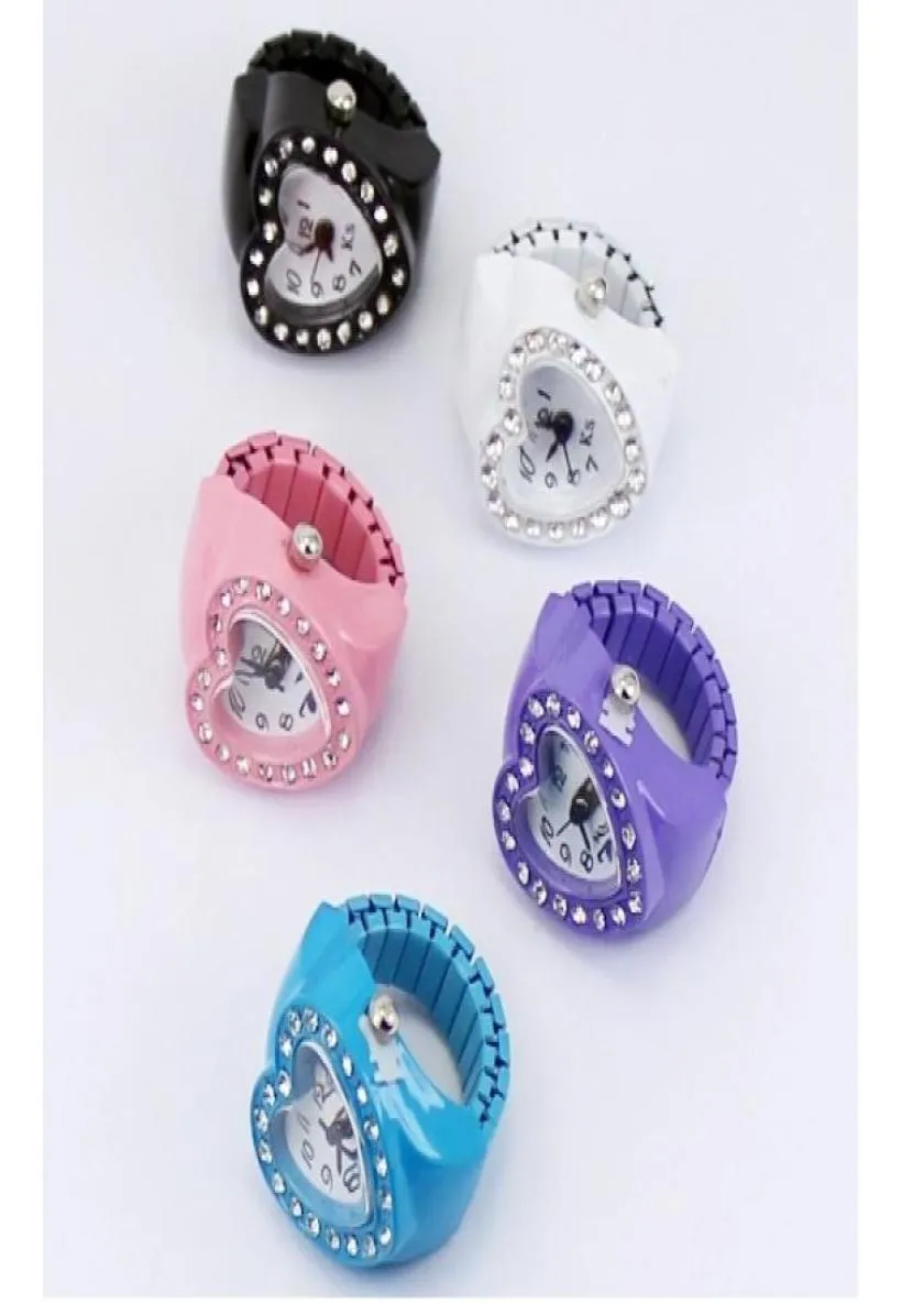 XRNB279Ring Watch New Heartshaped Ring Table Cheap Watches Women Watch Finger Watch Gift Table Candy Color Korean Fun Watches 30704873706