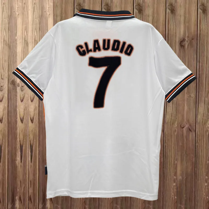 Valencia Retro Soccer Jersey Roche, Mendieta, Mazinho