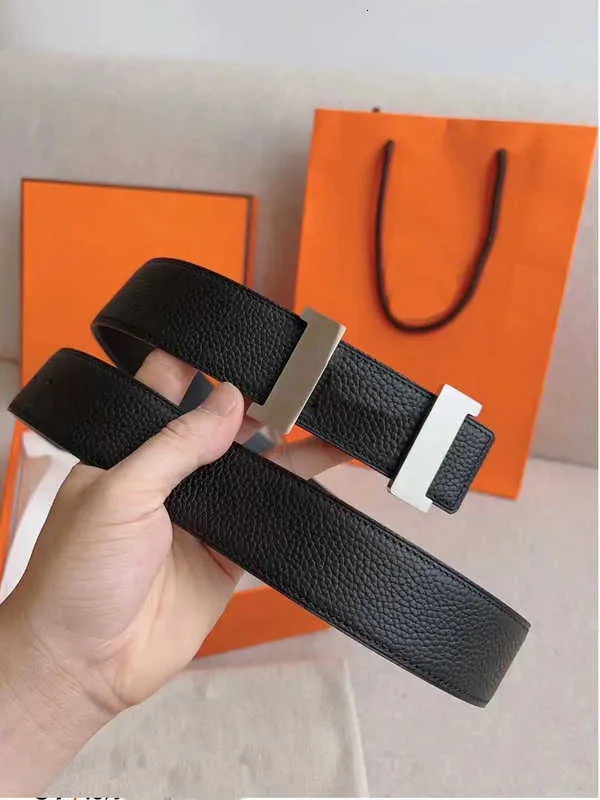 Luxury Designer Belt Mens Reversible Letter Buckle Leather Män och kvinnor Universal Par Bälte dubbelsidig topplager Kohide Litchi Mönster Fritid 32mm 38mm