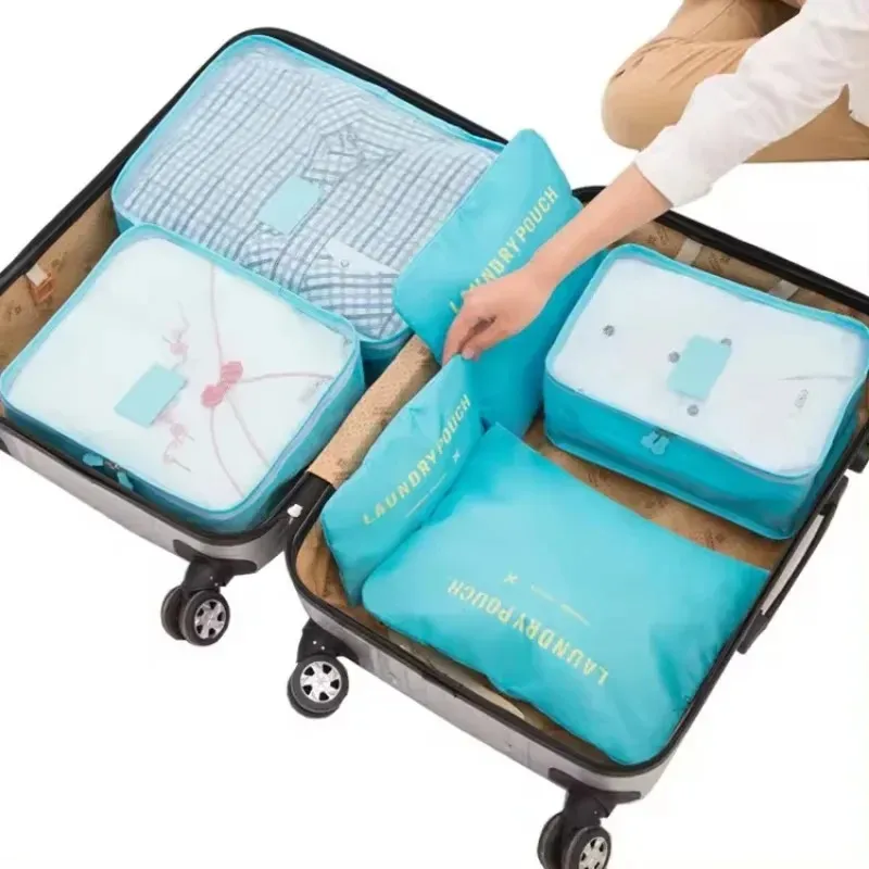 Set Travel Organizer Storage Bags Suitcase Packing Set Storage Cases Portable Luggage Organizer Clothes Shoe Tidy Pouch Bag