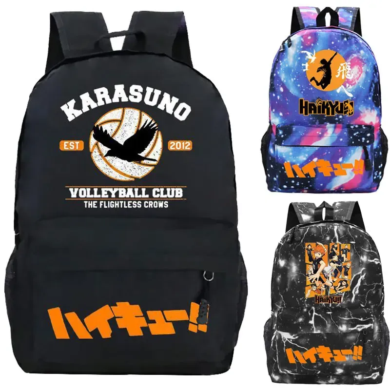 Backpacks Mochila Haikyuu Anime Backpack for School Boys Volleyball Teens Bookbag Students School Bags Haikyuu!! Backpacks Travel Daypack