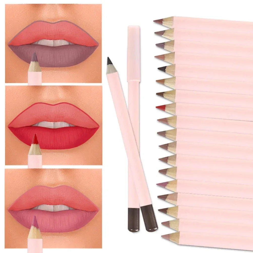 Bruine lip voering potlood privélabel aangepaste bulk lipliner lippen cosmetica cosmeticos make -up 240416