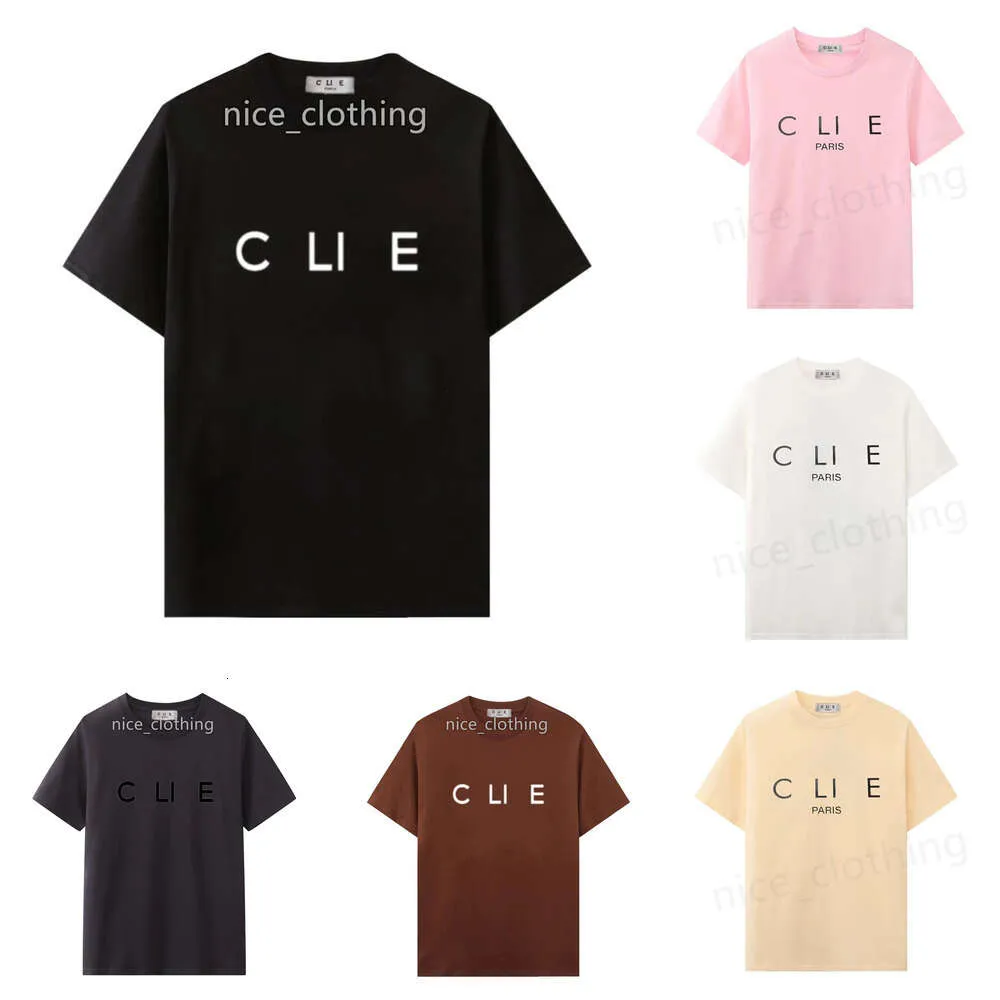 Designerka Tshirt męskie koszulki krótkie rękawie marka CE letnia koszule hip -hopowe topy streży