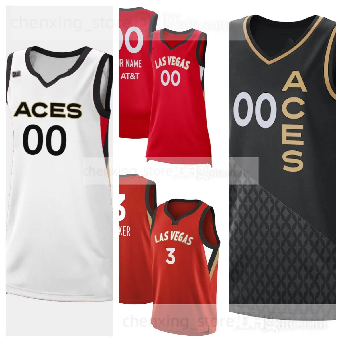 Aces Custom Basketball Jersey 15 Angel Jackson 24 Morgan Jones 33 Elizabeth Kitley 20 Kate Martin 3 Candace Parker 10 Kelsey Plum 41 Kiah Stokes 22 A'ja Wilson 0 Young