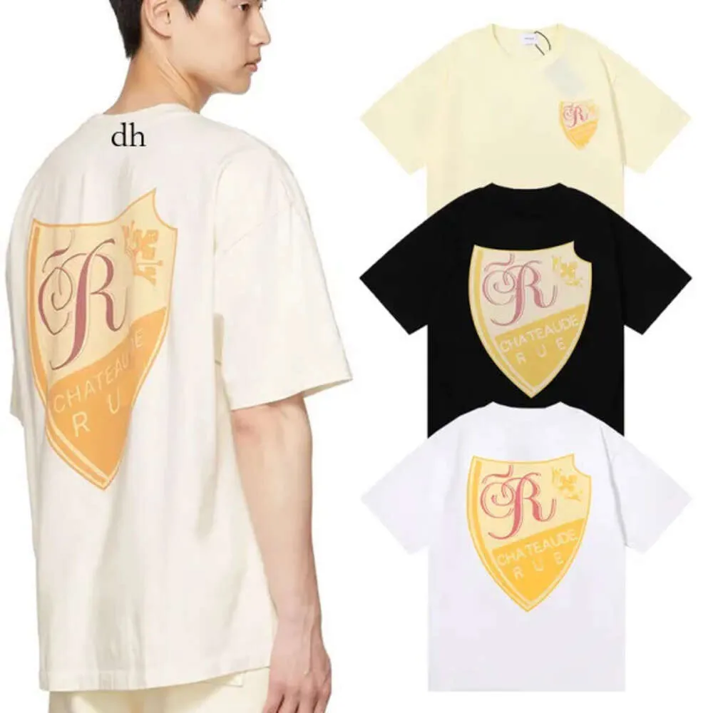 メンズTシャツデザイナーRhude Mens Tshirt Summer Fashion Tshirt Beach Style Rhude Cotton Print Street Casuare短袖D1 966