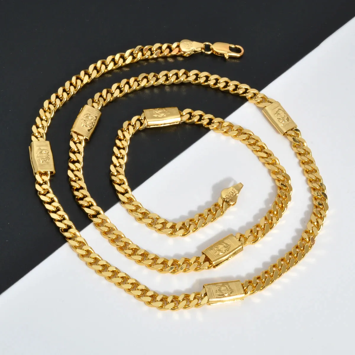 Zeadear Jewelry 18Kゴールドメッキ45-60cmドバイチェーンネックレス