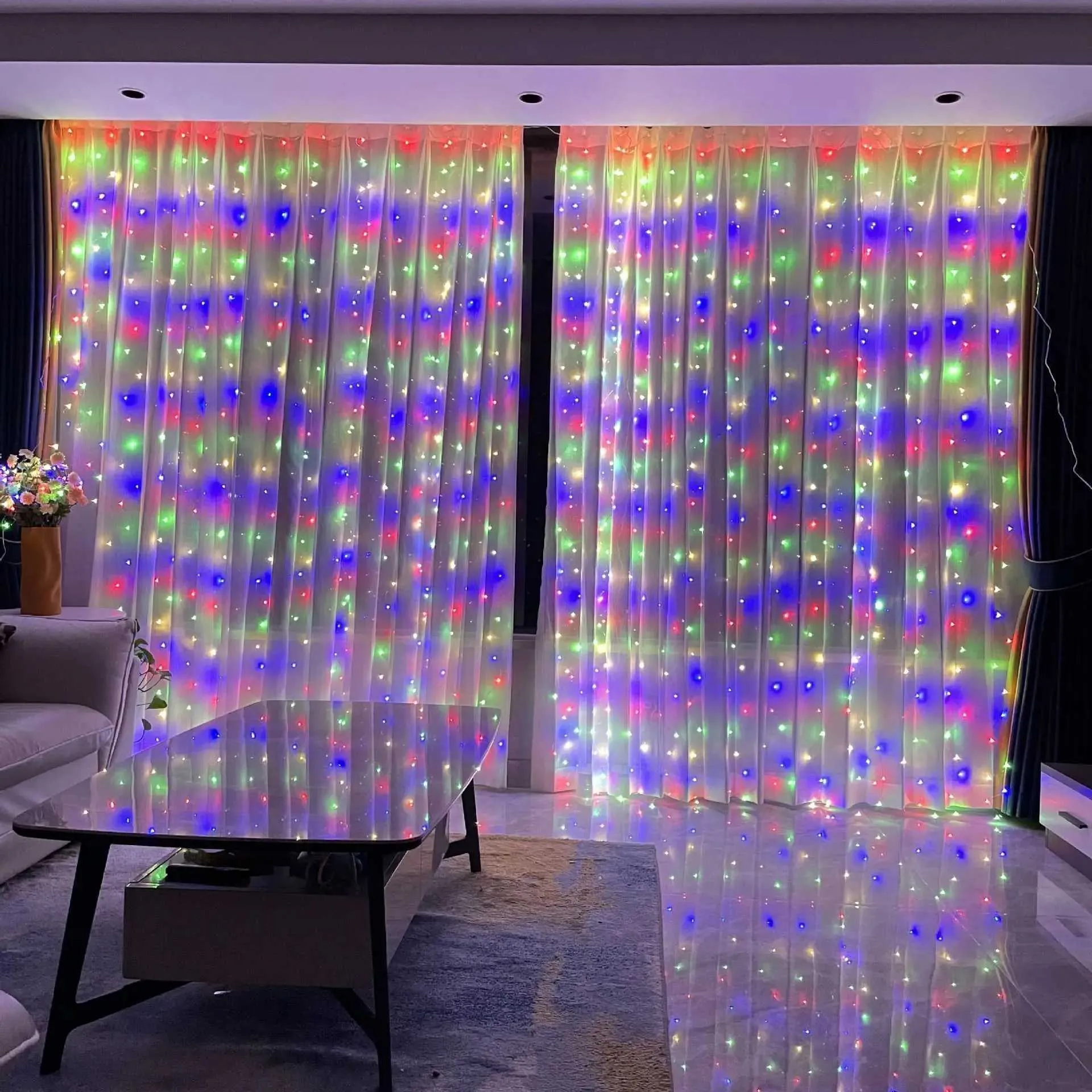 3M/4M/6M LED Garland Curtain Lights 8 Modes USB From