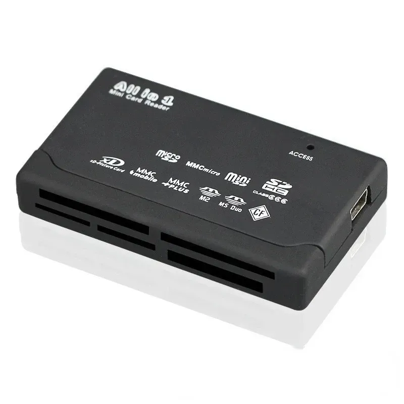 2024 Kortläsare USB 2.0 TF Memory Card Reader Fast Data Transmission Allt i ett kortläsare Support TF CF SD MINI SD MS XD2. för dataöverföring allt i ett