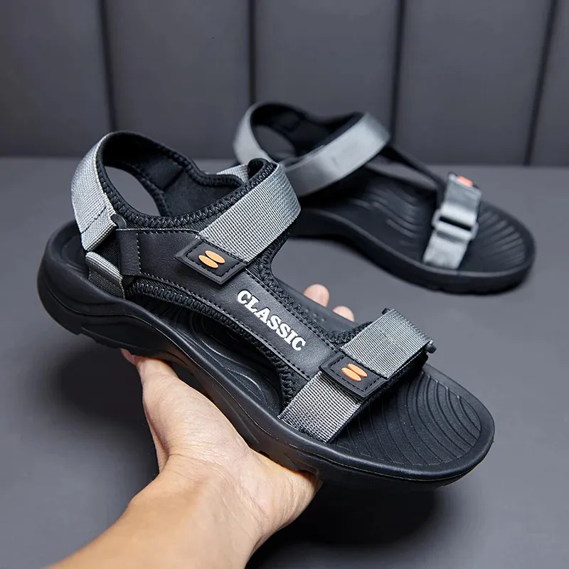 Men Sandalen Outdoor Wadable Arch Support Yoga Shoes Gladiator Open Toe Summer Beach Slippers Flat Man Big Plus Size 39 Shoe 240417