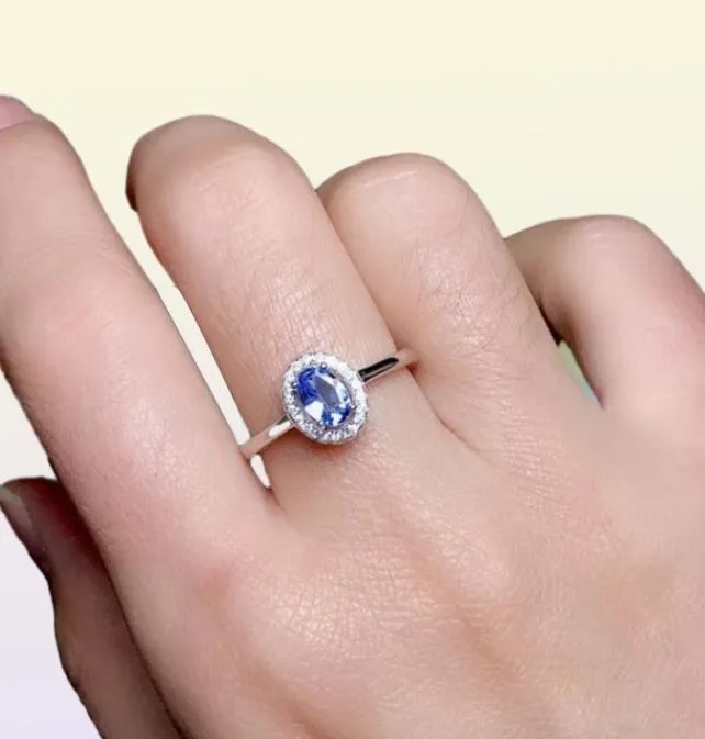 Ovalo taglio 64 mm naturale naturale anello gembo di gemma solido 925 anelli in argento sterling per banda di fidanzamento femminile di gioielli benefici2053191