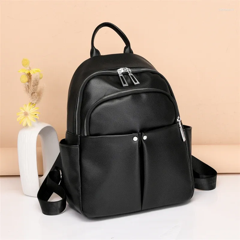 Stylish leather college bags hot sale