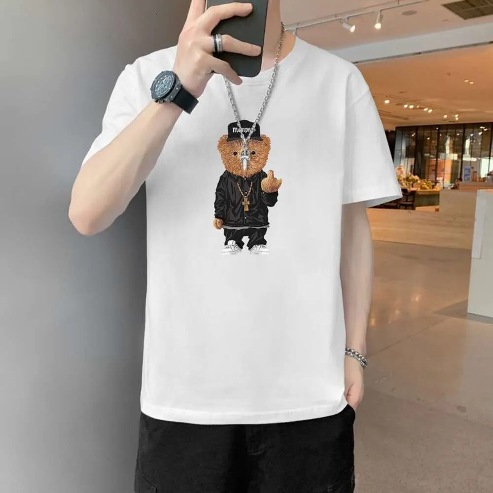 2023 NOUVEAU T-shirt à manches courtes pour hommes Men's Men's Summer Ice Silk Fashion Brand Half Manned Men's Ice Feel Top Polydold Casual