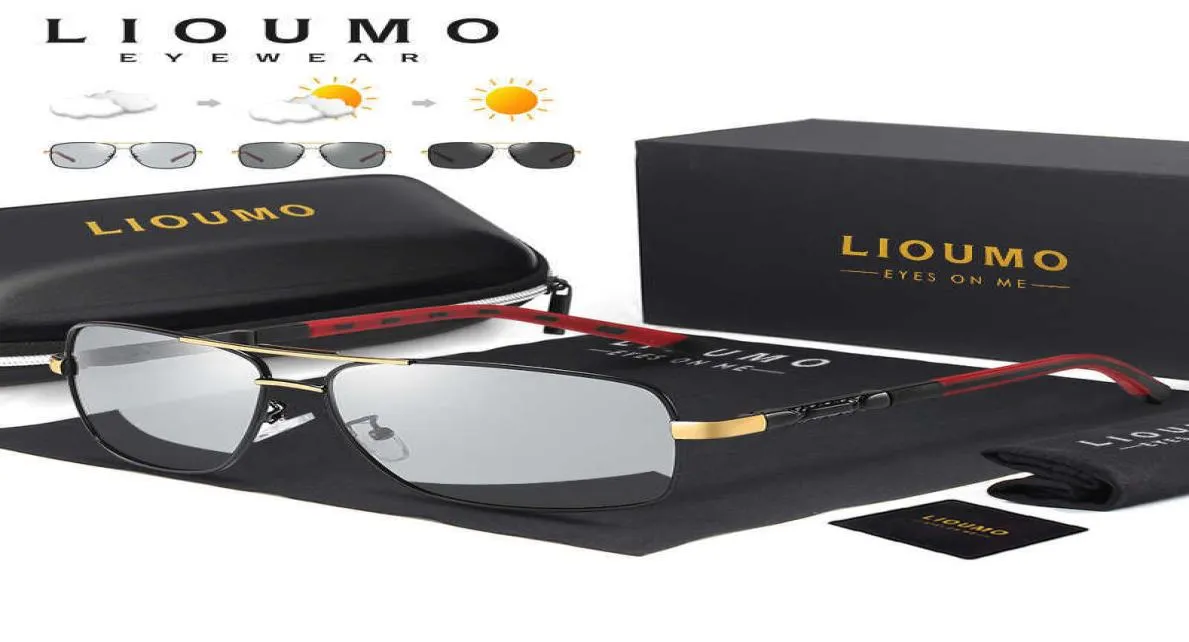 Óculos de sol pochômicos unissex PoChromic Polarizados Lens de descoloração ao ar livre lentes de óculos de óculos antiglare zonnebril heren x03700229