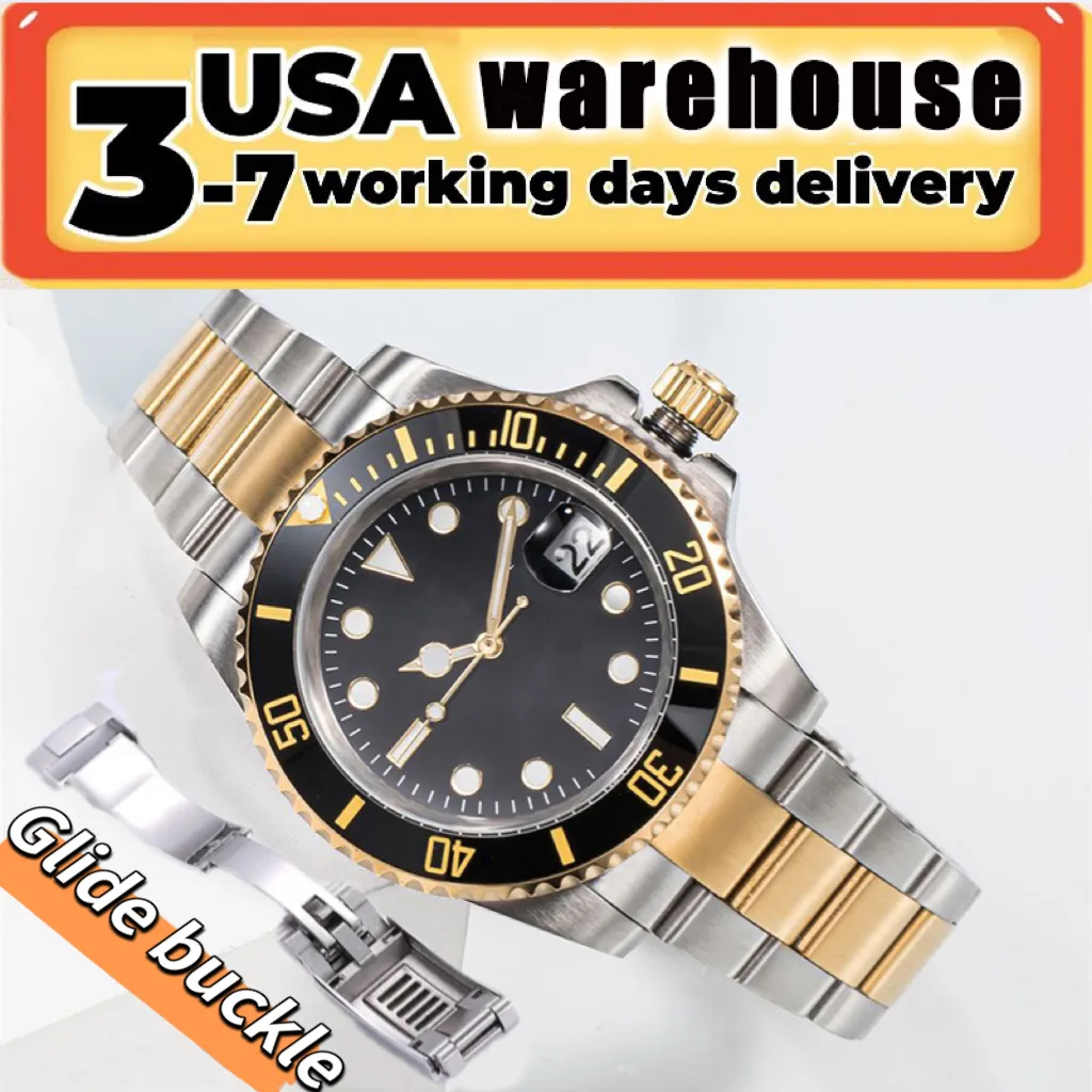 Titta på lyxdesigner Mens 41mm Mechanical Automatic 2813 Movement Watches Lysande safirvattentät glidspänne -modevakor Montre de Luxe Relojes