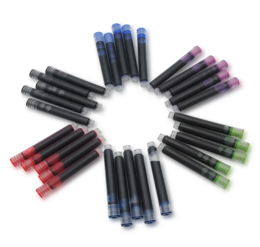 Pennor 25st Jinhao Ink Cartridges Fountain Pen Penfyllning för Jinhao och Baoer Pen