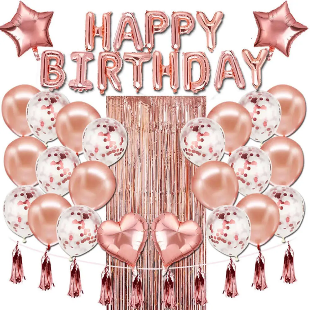 Urodziny Ustaw urodziny Dzieci Szczęśliwy balon impreza dekoracja gwiazda kształt serca balony wielokrotnego użytku bankiet dekoracje th1379 s S