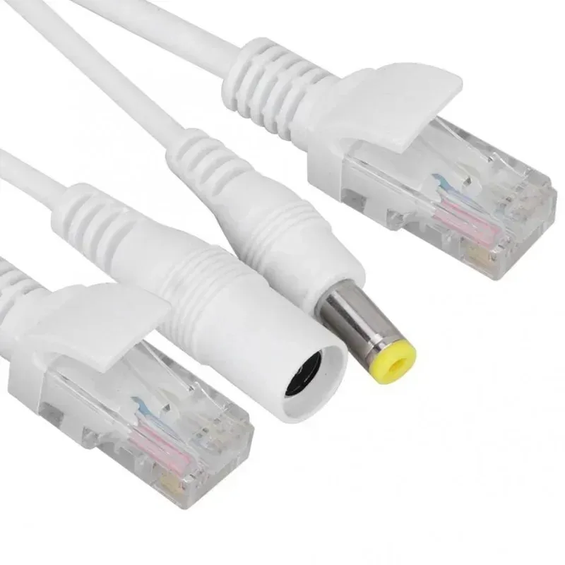 2024 Connettori di computer DC Jack 12V Potenza su Ethernet Passive Adattatore POE Splitter INIETTORE INFIGLIO INFORMAZIONE CAVO IMPORTO CAVO SUPPORTO SU