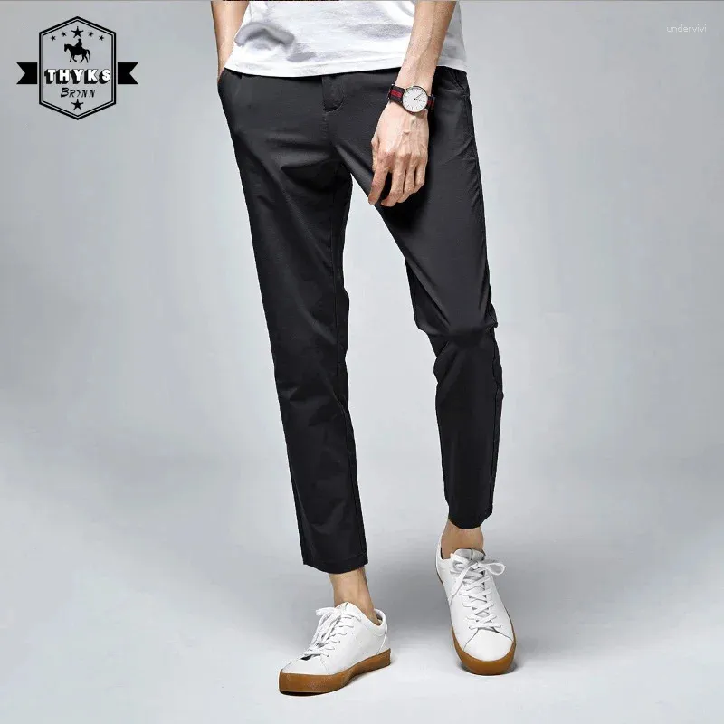 Pantalones para hombres Spring Summer Street Wear Men Longitud de tobillo recta