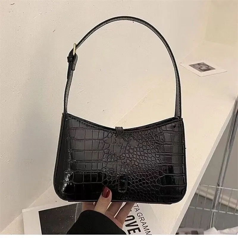 Sac à bandoulière de créateur pour homme hobo fermoir en or sacle d'épaule multicolour célibataire pour dame populaire Crocodile Le cuir lisse Sac de luxe confortable TE031 C4