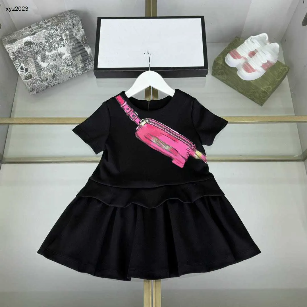 ファッションベビースカートクロスボディバッグパターンプリンセスドレスサイズ100-150 cmキッズデザイナー服サマーガールズパーティードレス24april