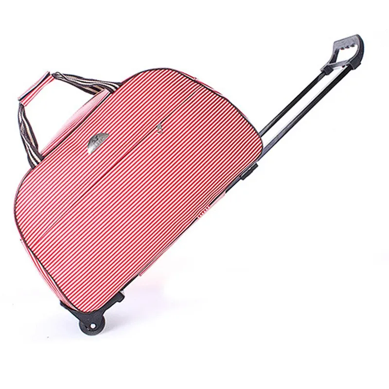 バッグの女性旅行荷物袋車輪付きダッフルトロリーバッグローリングスーツケース男性バッグ付きキャリーンバッグ