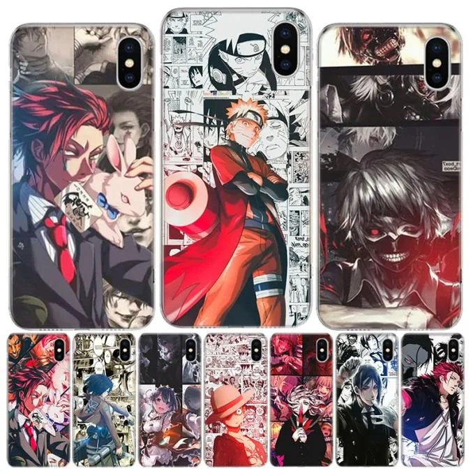 Anime Manga Cartoon Japońska obudowa telefoniczna na iPhone 2020 11Pro XS Max 8 7 6 6s Plus x 5 5s SE XR Coque COQUE2095315