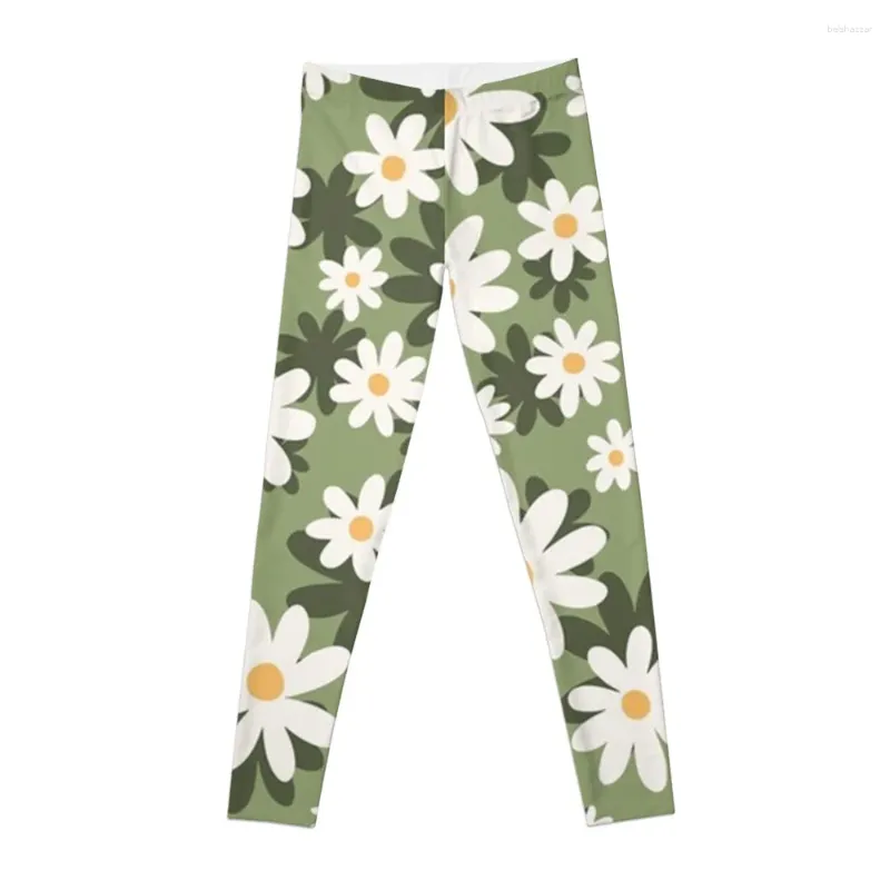 Pantalon actif Market London Londres Retro Retro Daisies Leggings Legging Push Up Woman Gym