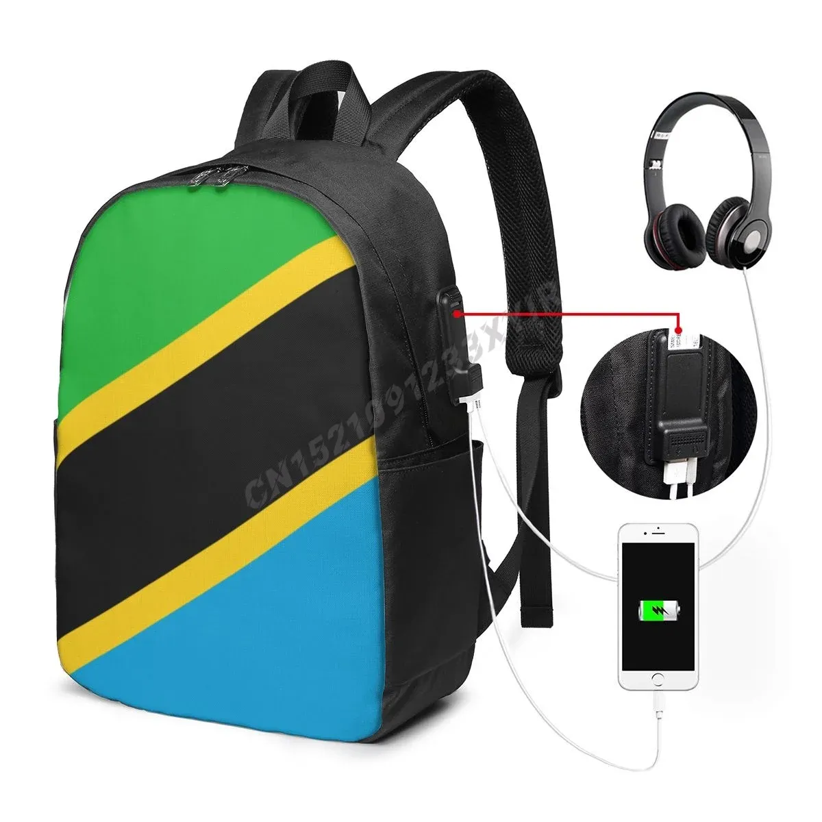 Zaino zaino bandiera della tanzania mappa di campagna tanzaniana è nella mia borsa da scuola per i fan del DNA da viaggio per laptop brand unisex unisex