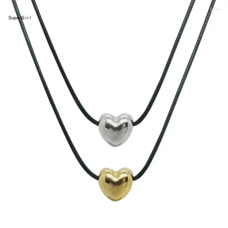 Colliers pendants Collier de coeur d'amour simple collier