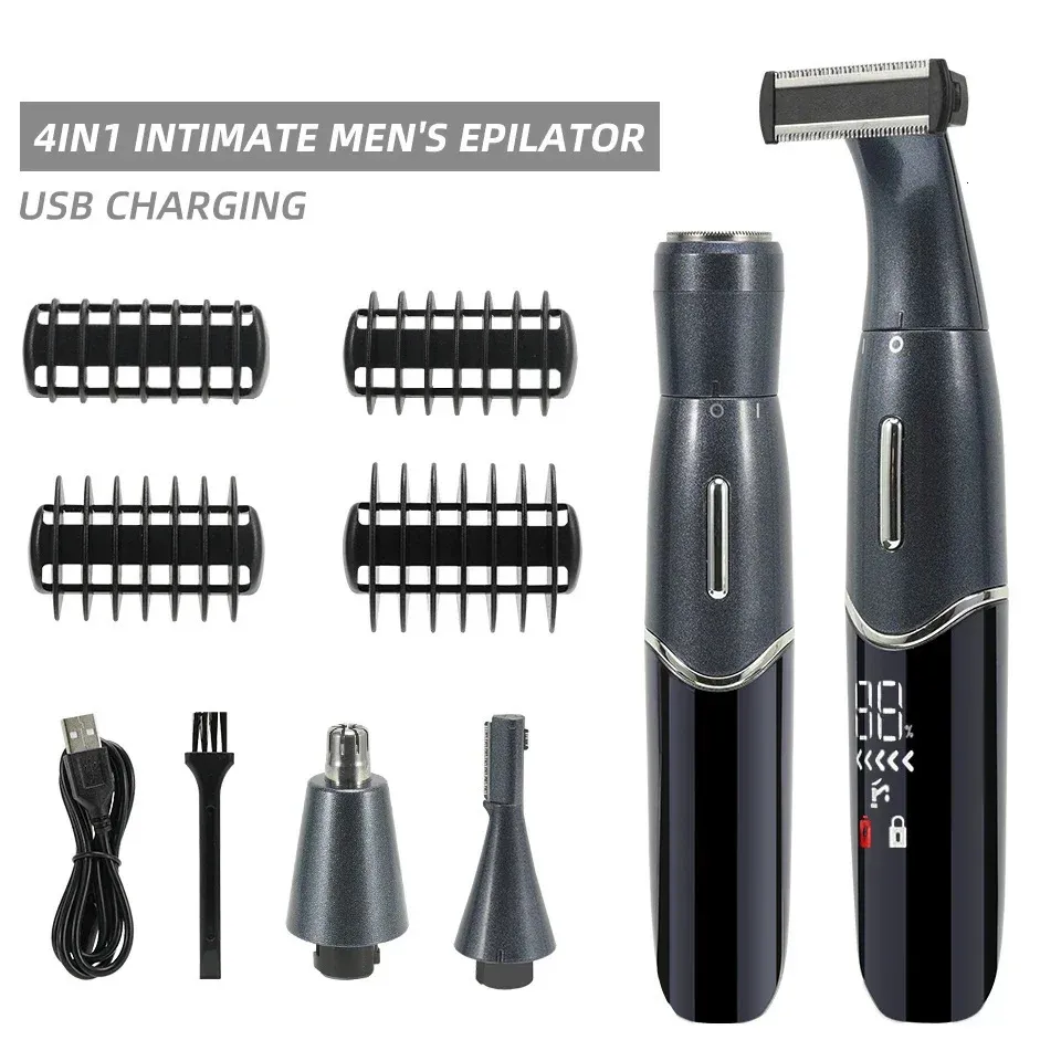 Mens Intimate Area Precision Shaver Bikini Line Sensitive Shaving Balls Eggs Pubic Hair Shaver Face Nose Beard Trimmer 240411