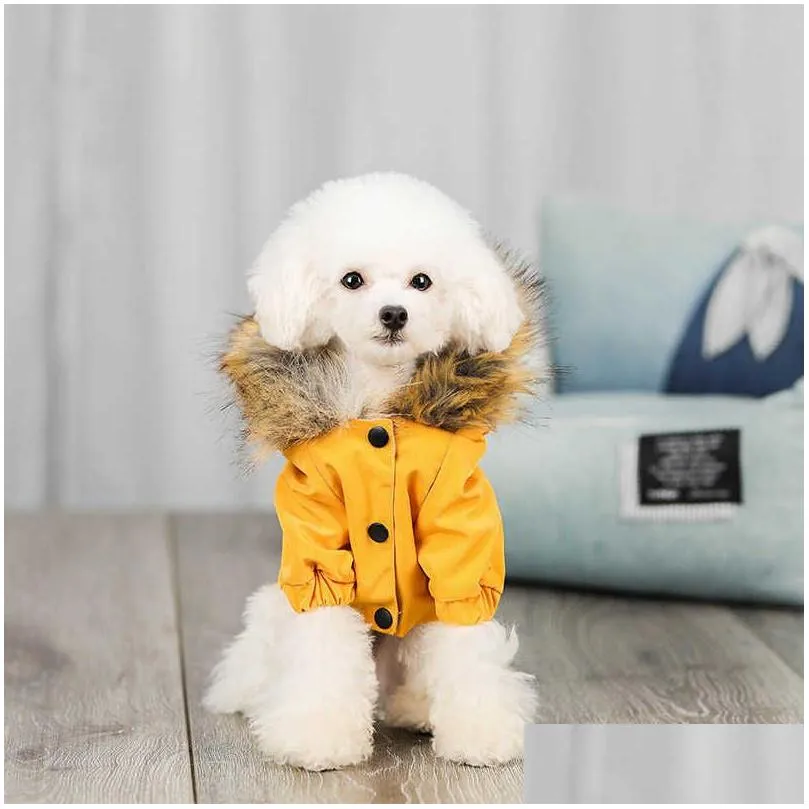 Собачья одежда теплой одежда зимняя куртка для домашних животных домашние животные одежда для маленьких средних собак доставка Доставка Садовые принадлежности DHBCF