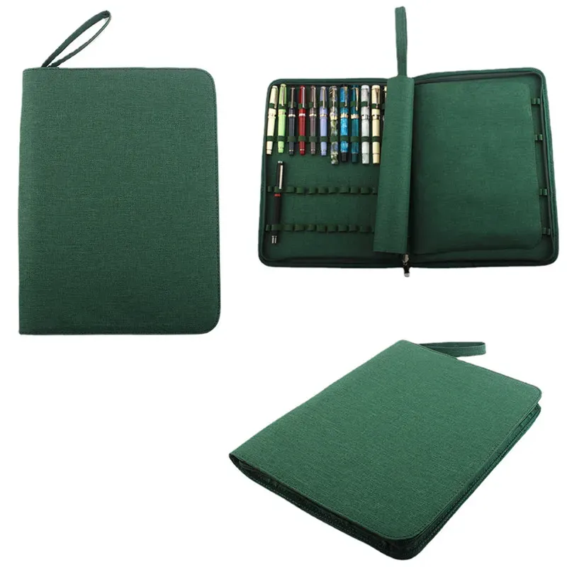 Pennen grote opslagcapaciteit penzakje potloodtas beschikbaar voor fontein pen / rollerball pen case houder opslag organizer waterdicht