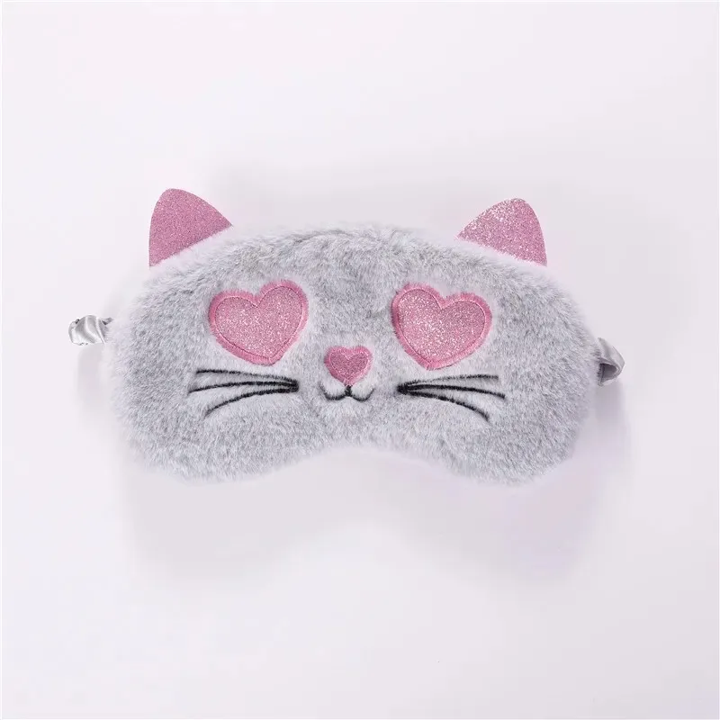 Masque de sommeil en peluche mignon koala lapin tri les yeux bands pour les yeux couverture de la couverture de la nuit de rêve de rêve bandage en coton pour le littoral détente