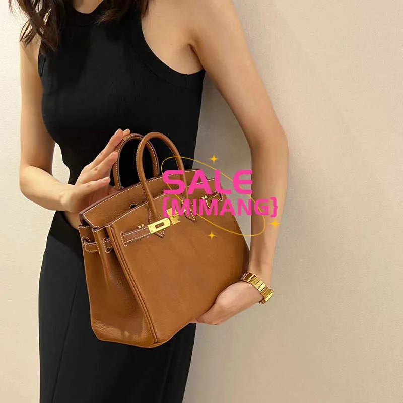 Luxury A Birknns High quality handmade wax thread original factory Fubao saddle leather bag handheld genuine leather women's bag BK30cm V8LD