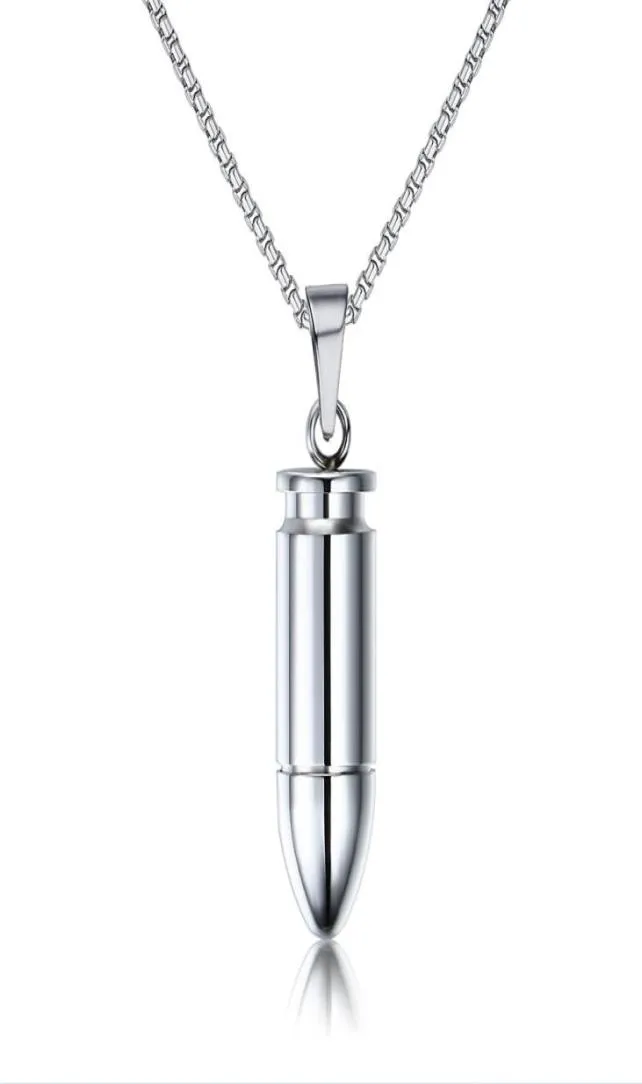 Collier de balle Pendentif pour hommes 316l Bijoux en acier inoxydable Soldat Friend Gift2827812