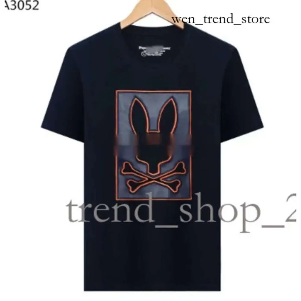Physcho Bunny Rabbit Polo T Shirt Designer Mens T-shirt Trendry Fashion USA High Street Short Sleeve Tshirts Clothing Streetwear Psychological Bunny Psyco Bunny 226