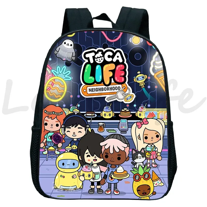 Sacs TOCA Life World Sac à dos dessin animé Toca Boca Boca Sacs Kids Kindergarten Bagpack Boys Girls Anime Rucksack Mini Bookbag Mochila