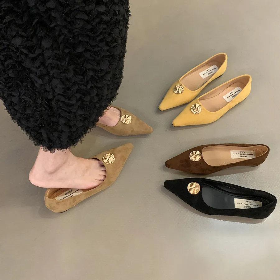 Moda Nuove Scarpe A Punta Piatte Da Donna Con Calzature Casual Di