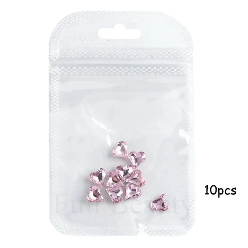 3D Pink Heart Nail Parts Art Decoration Bear Butterfly Bows Resin Nail Crystal Charms Rhinstones Accessories Butterfly Manicure