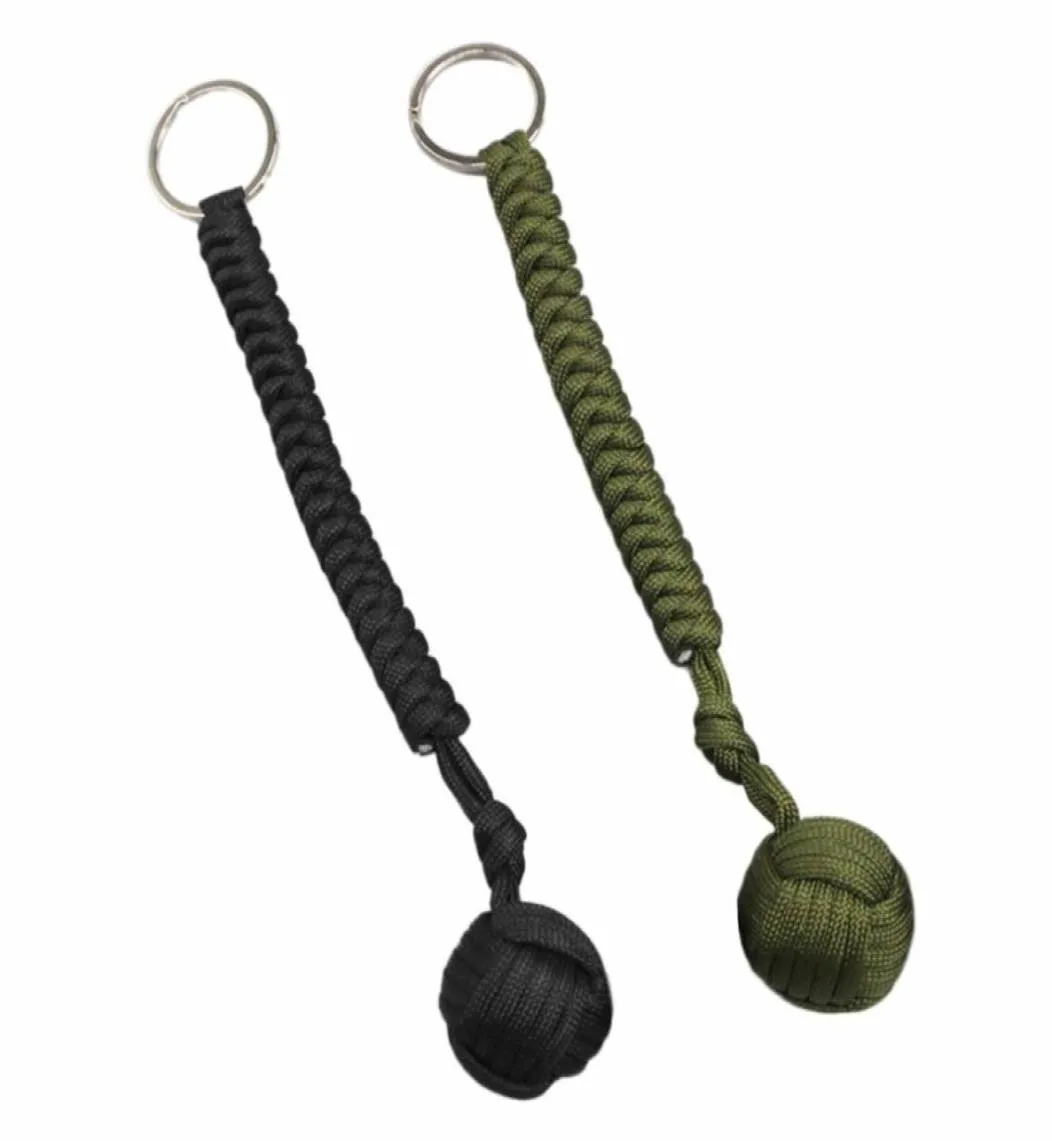 Outdoor Steel Ball Security Protection Bearing Self Defense Rope Lanyard Survival Tool Key Chain Multifunctional Keychain Bracelet4569157