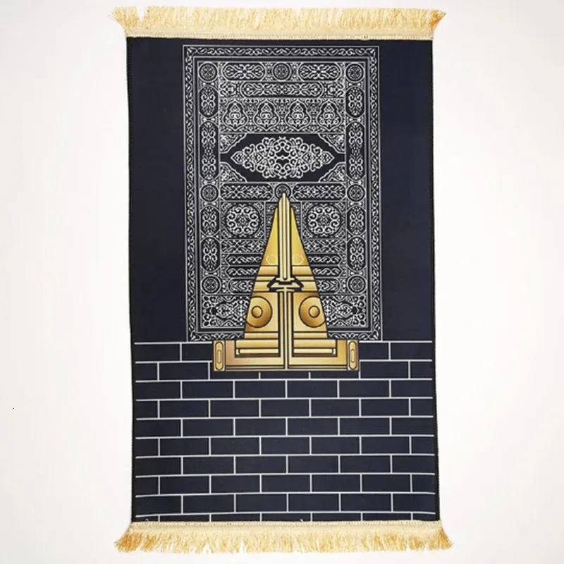 70x110cm Arabe Muslim Style Prayer tapis salon décor de chambre à coucher doux tapis islamique avec gland