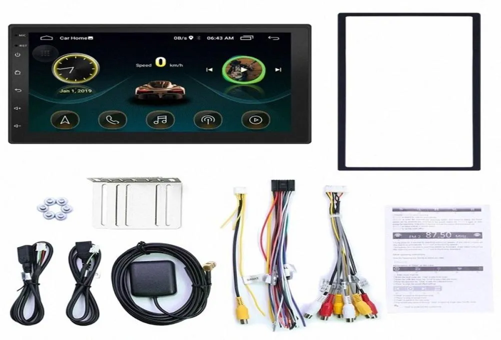 Double Din Android 81 Universal Car Multimedia MP5 Player GPS Navigação 7 polegada HD Touch Screen 2 DIN construído em wifi carros estéreo CA6440843