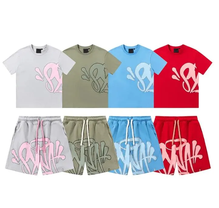 Syna World T -shirts voor heren Set ontwerper SWEARTSHIRT TEE Gedrukt T -shirt Short Y2K Tees Syna World grafisch T -shirt en shorts Hip Hop